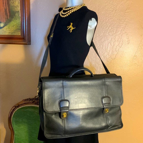 Coach Bags Vintage Coach Black Leather Messenger Bag Poshmark
